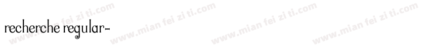 recherche regular字体转换